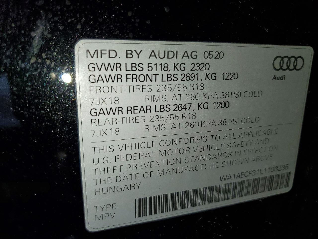 2020 Audi Q3 Premium