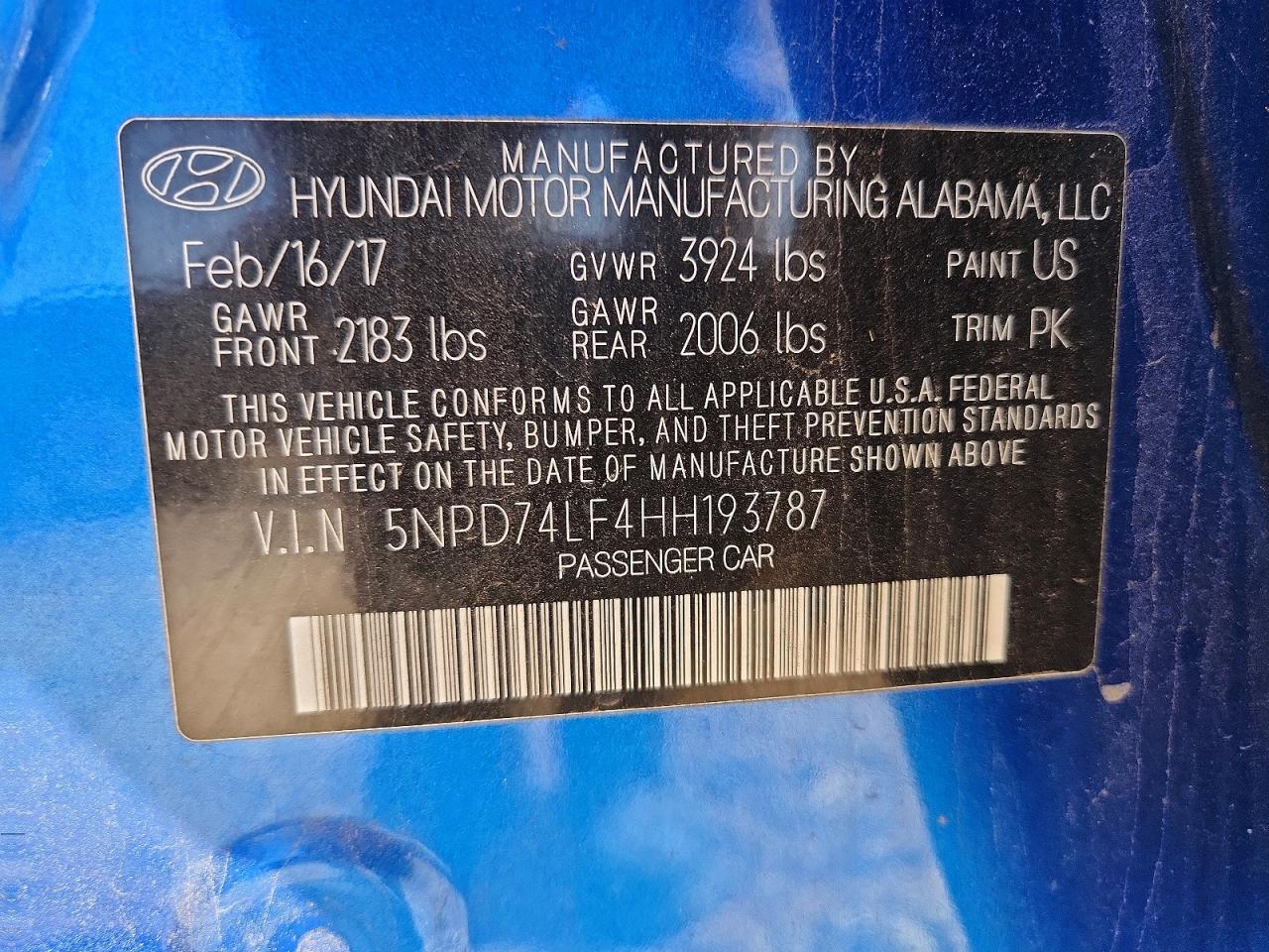 2017 Hyundai Elantra se