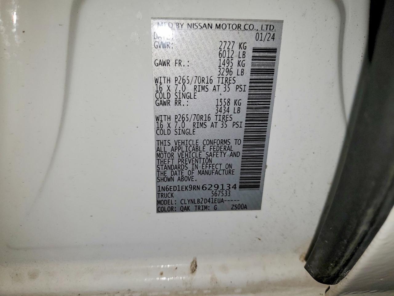 2024 Nissan Frontier SV