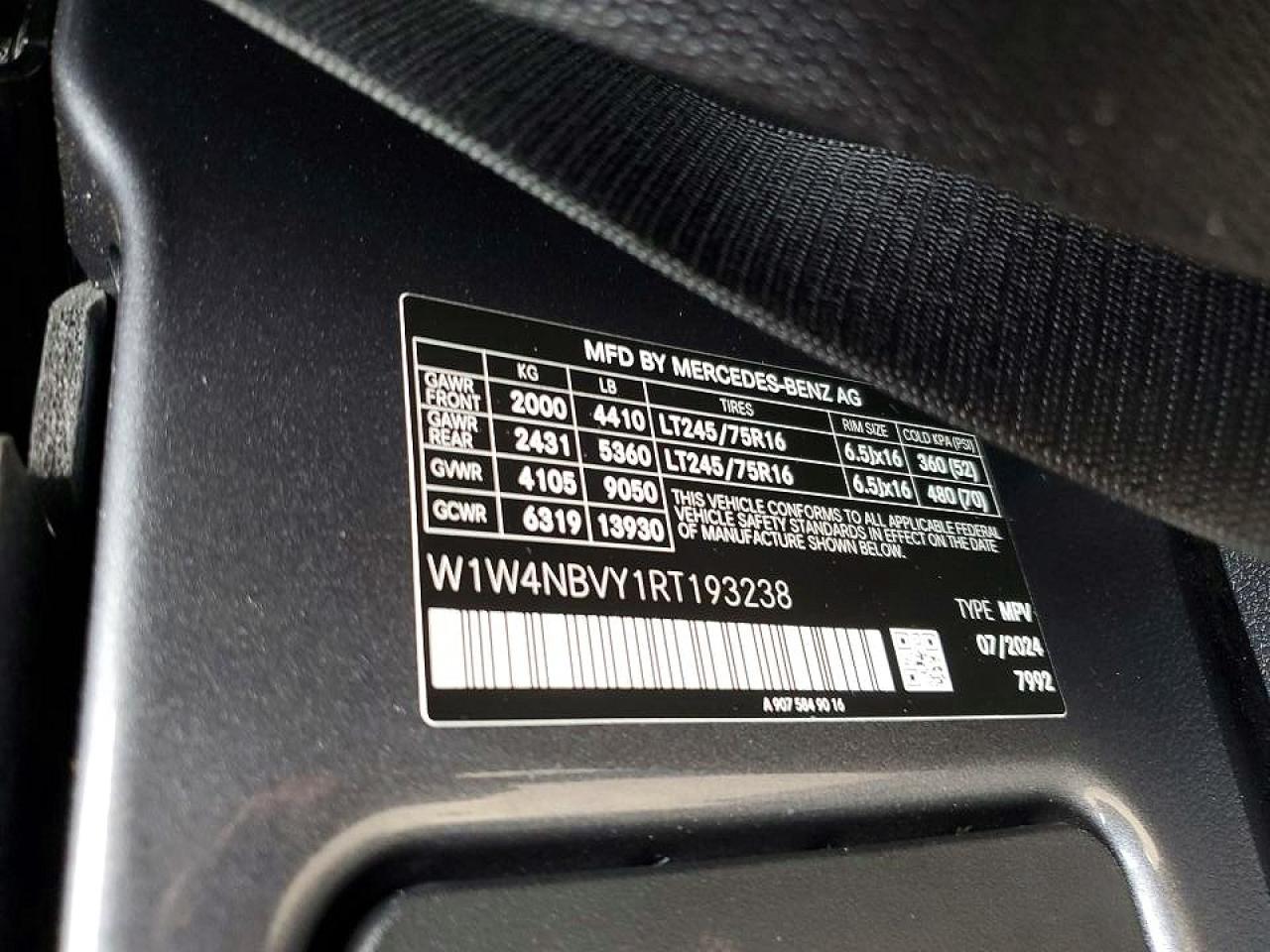 2024 Merz 2024 MERCEDES-BENZ Sprinter 2500 Recreational Vehi