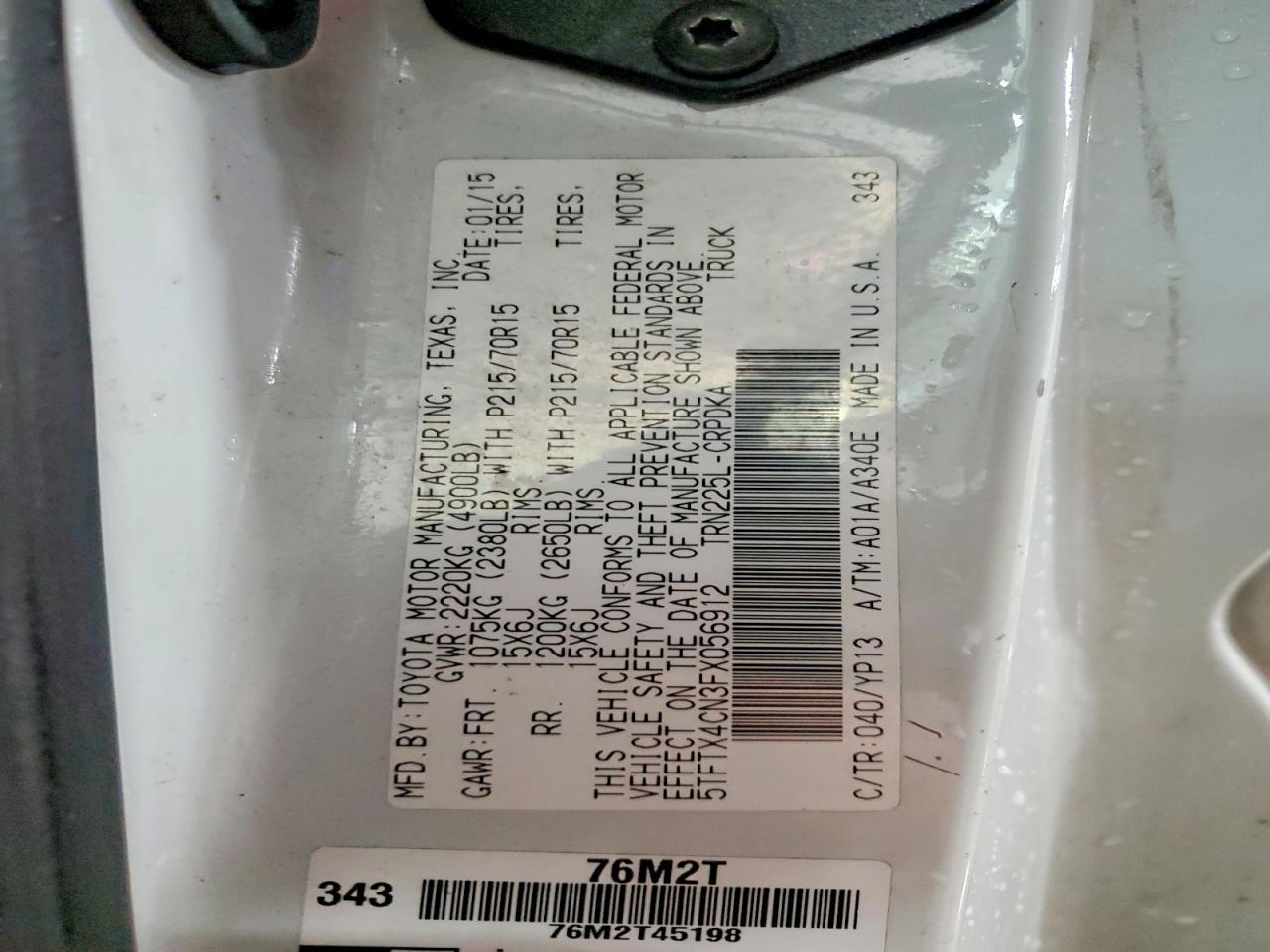 2015 Toyota Tacoma Base