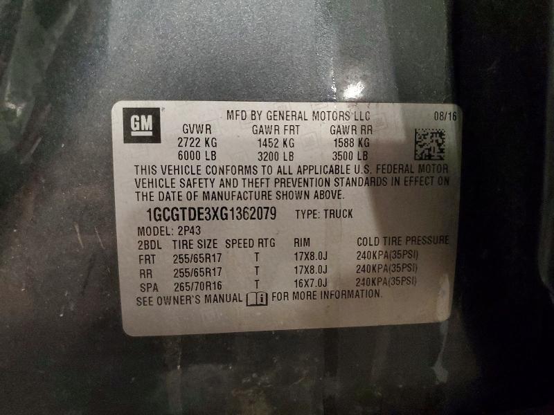 2016 Chevrolet Colorado Z71