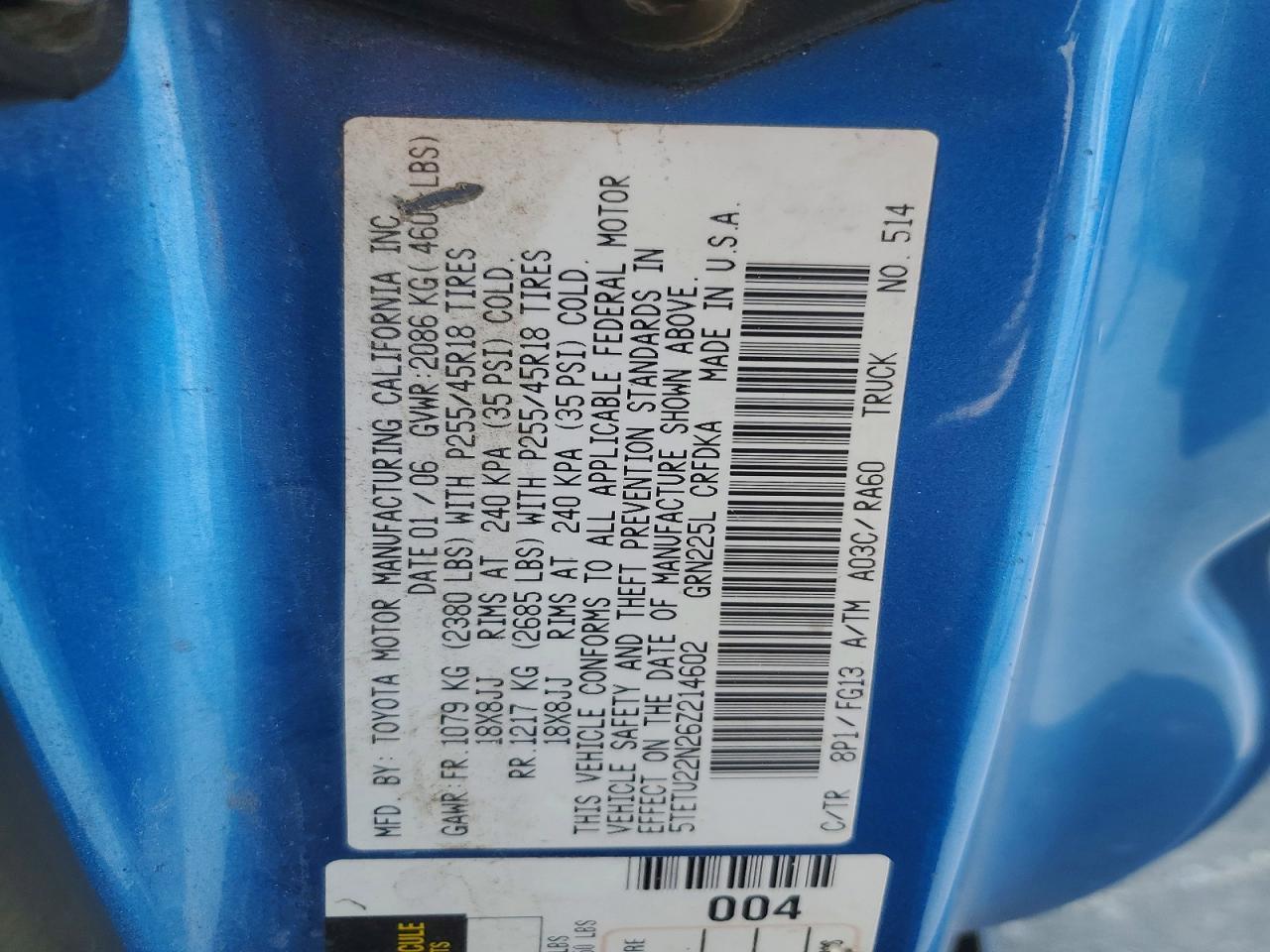 2006 Toyota Tacoma X-RUNNER V6