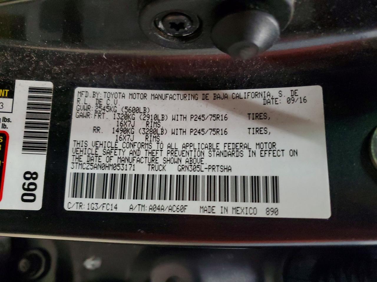 2017 Toyota Tacoma SR5 V6