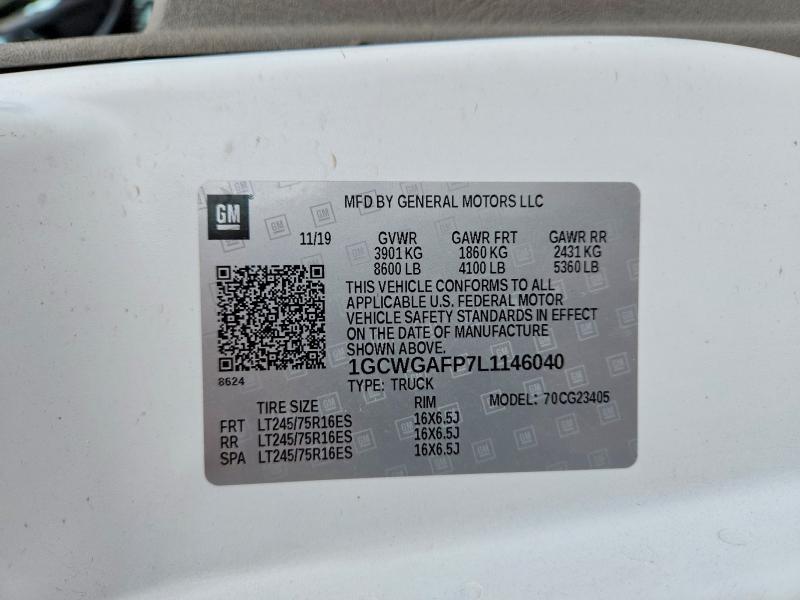 2020 Chevrolet Express 2500 Cargo Utility / Service van