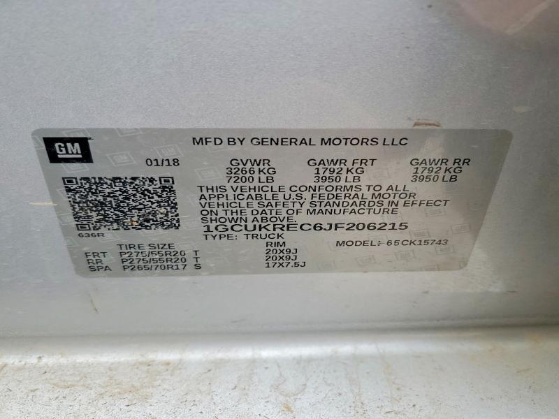 2018 Chevrolet Silverado K1500 lt