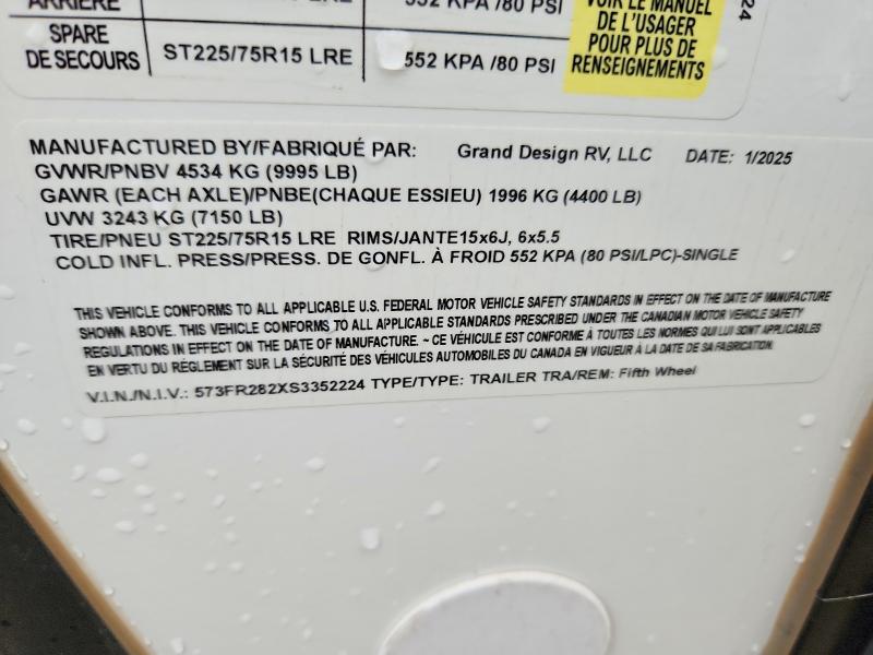 2025 Grand Design Reflection Camper