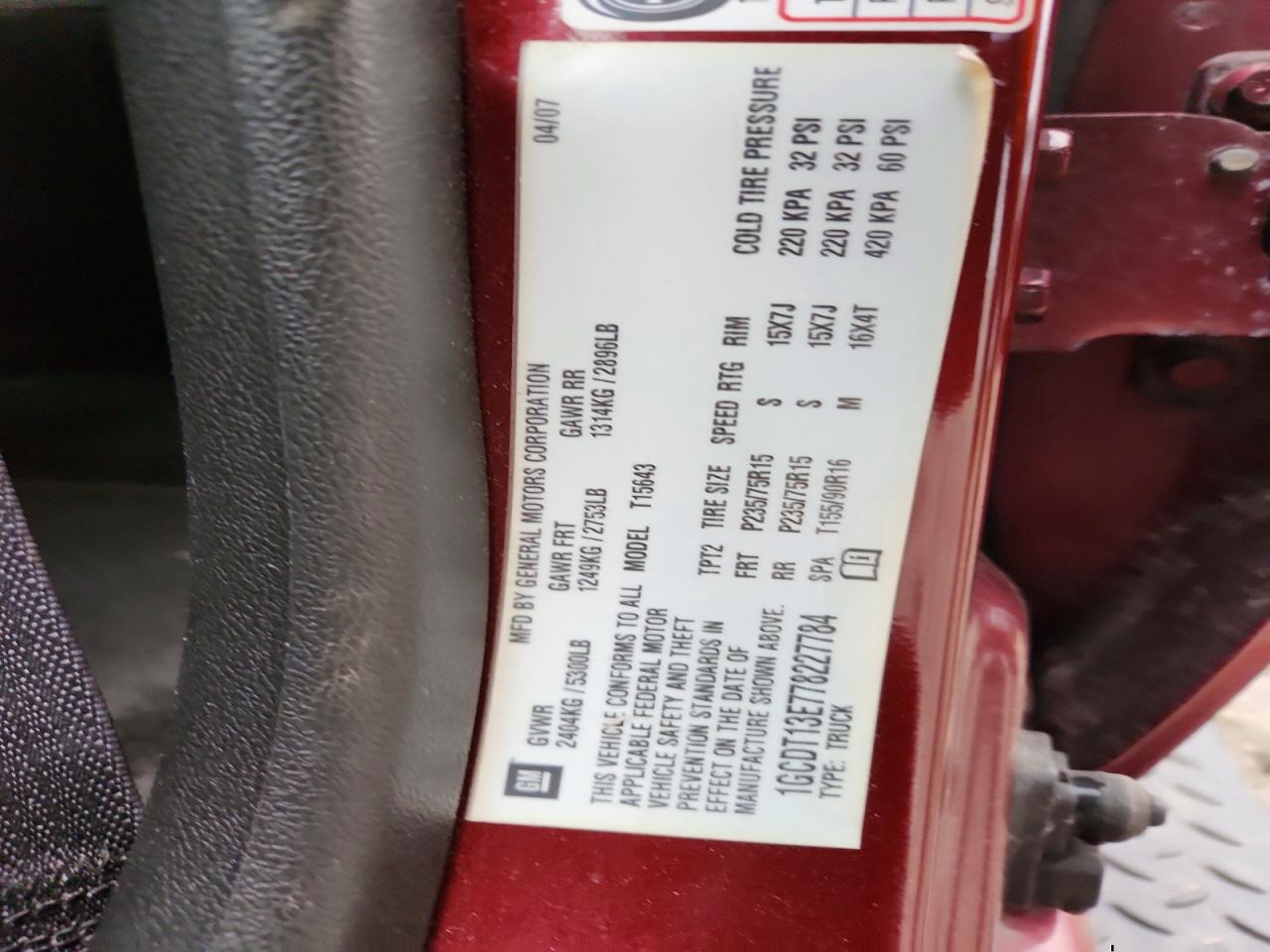 2007 Chev Colorado