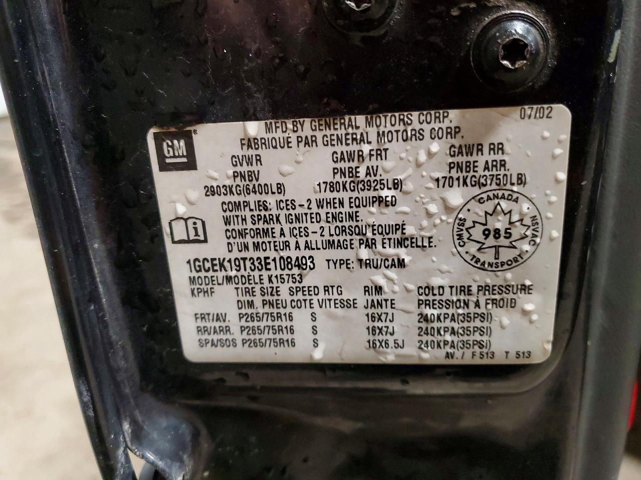 2003 Chev Silverado 1500