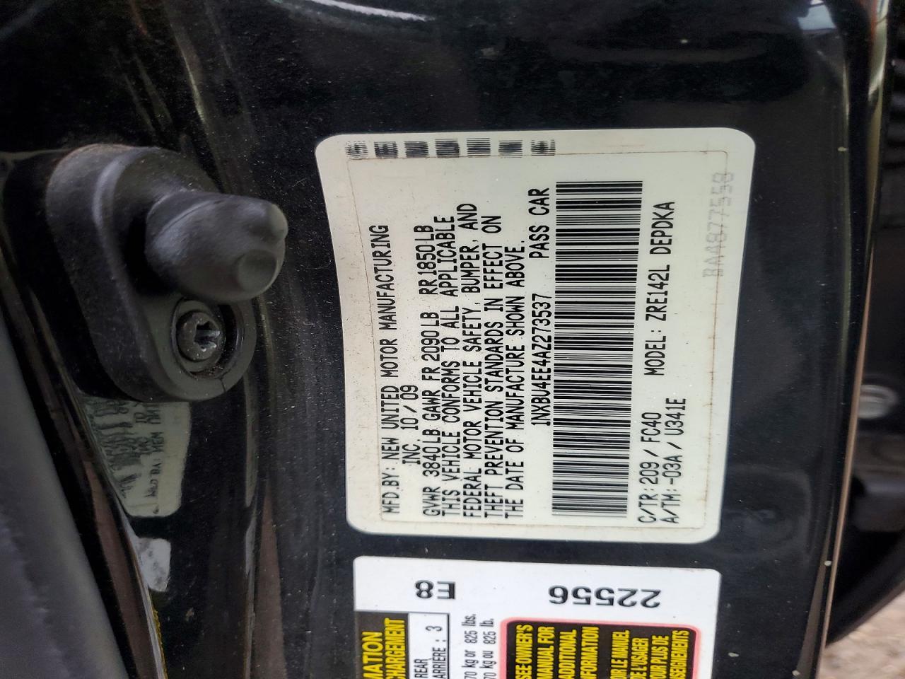 2010 Toyota Corolla le