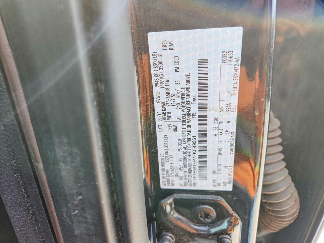 2015 Ford F150 Supercrew