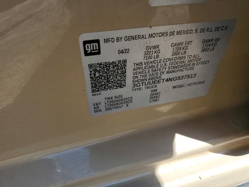 2022 GMC Sierra K1500 AT4