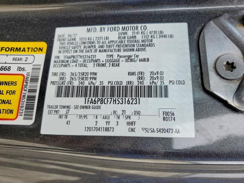 2017 Ford Mustang gt