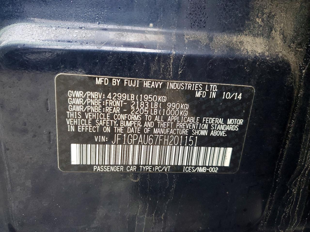 2015 Subaru Impreza Sport