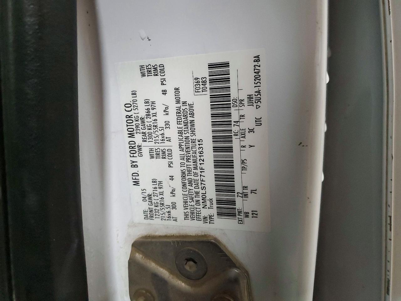 2015 Ford Transit Connect xlt