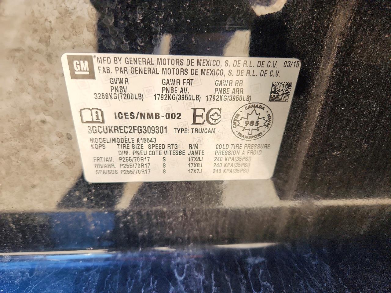 2015 Chevrolet Silverado K1500 LT