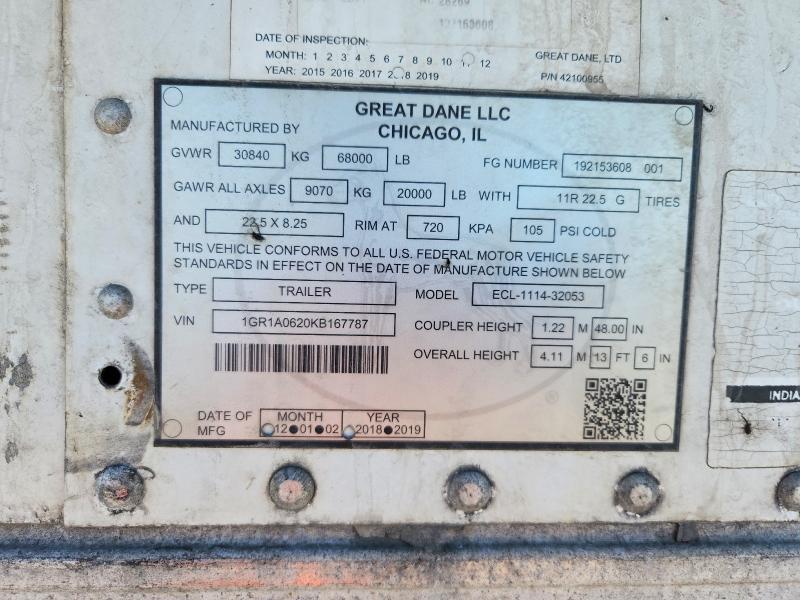2019 Great Dane 2019 Great Dane Ecl-1114-32053 Refrigerated van tr