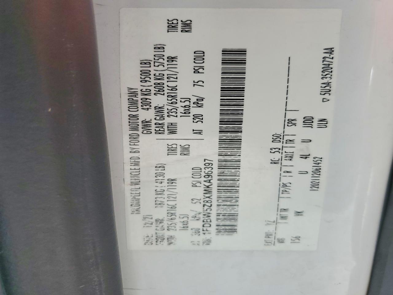 2021 Ford Transit Delivery Truck