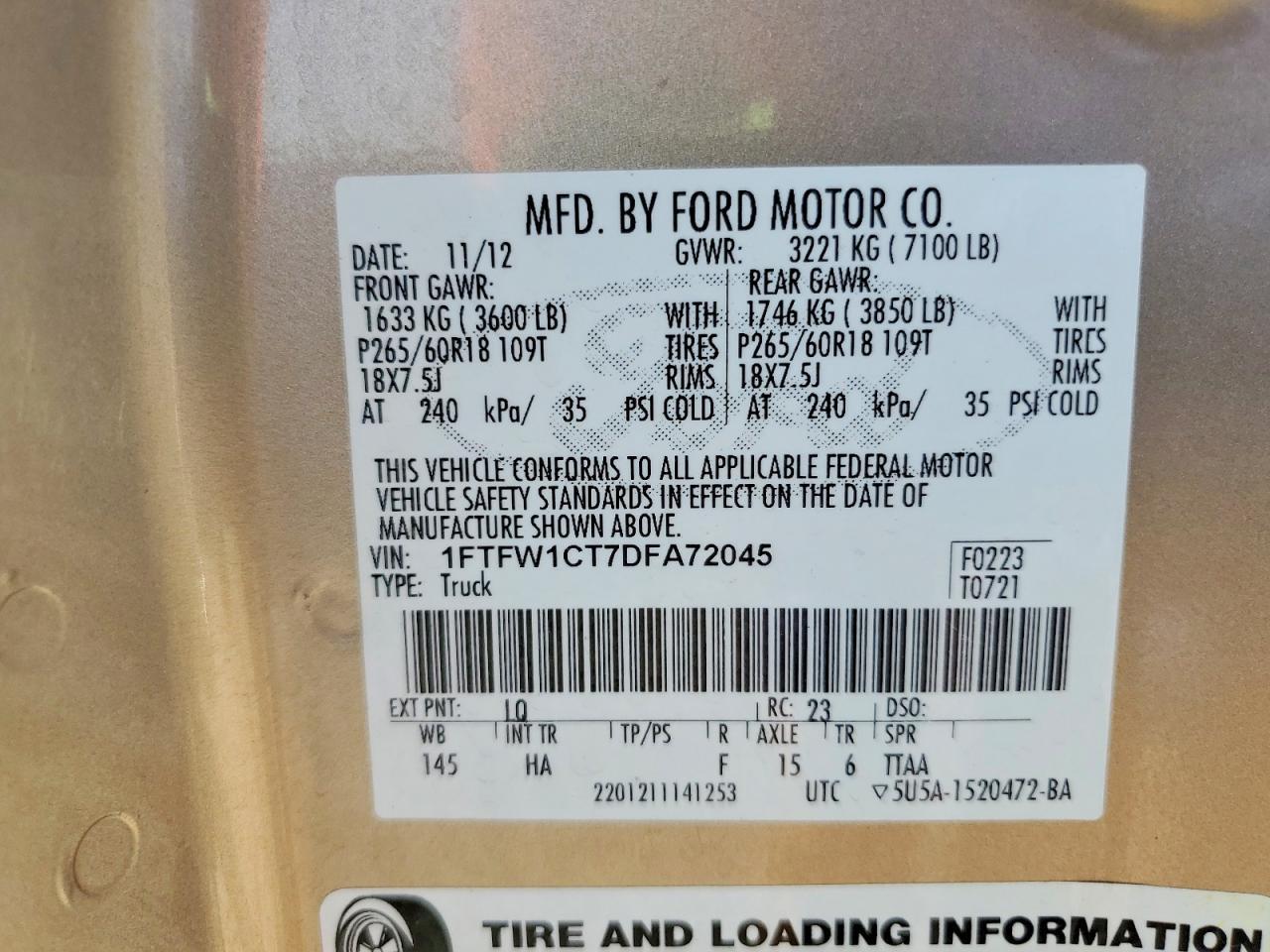 2013 Ford F150 Supercrew