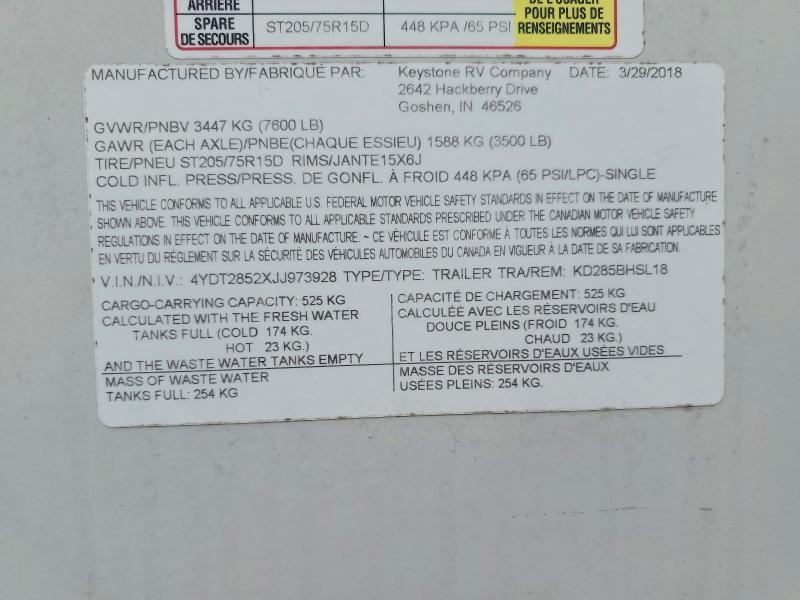 2018 Dutchmen 2018 Keystone Kodiak Camper