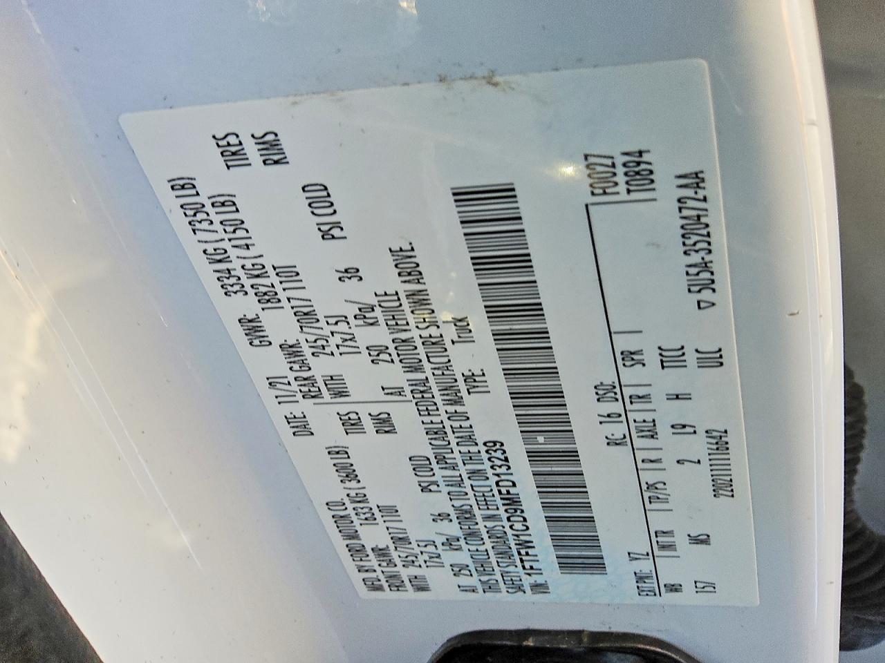 2021 Ford F150 Supercrew