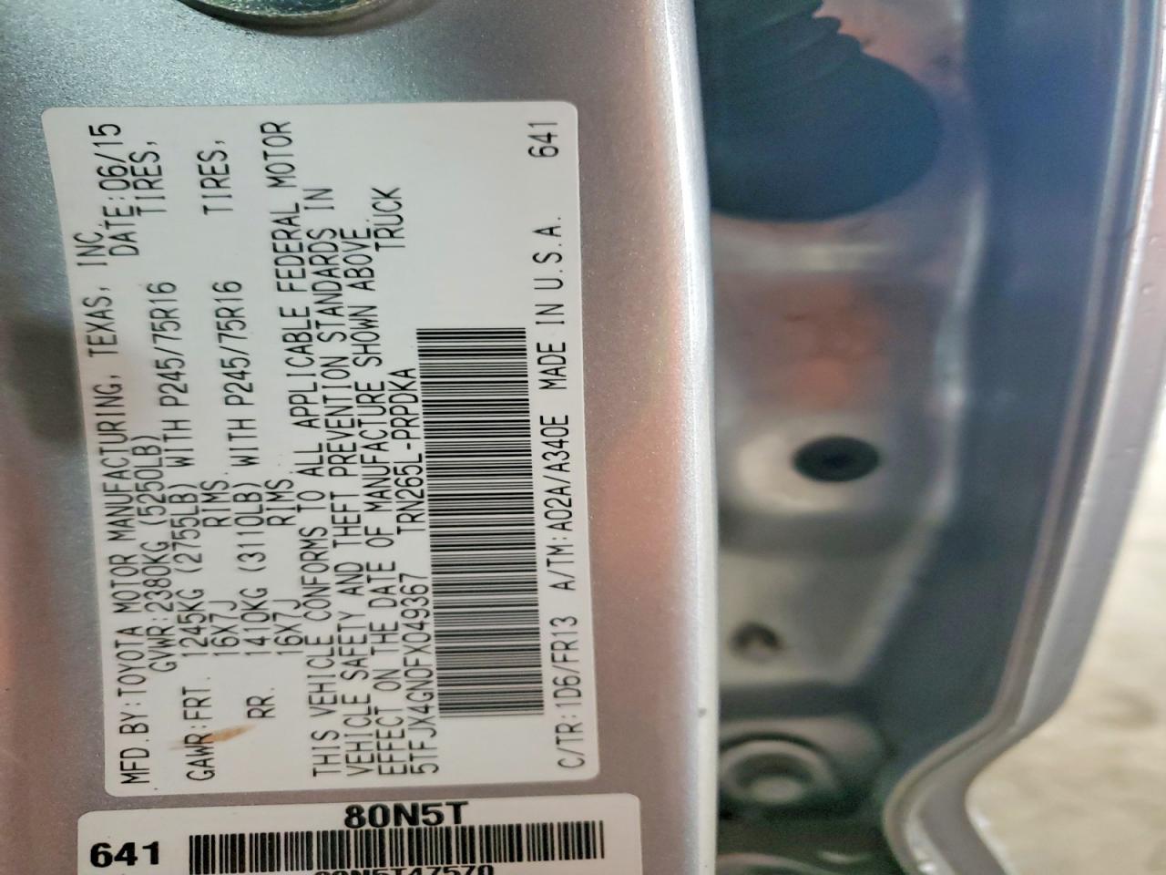 2015 Toyota Tacoma Prerunner