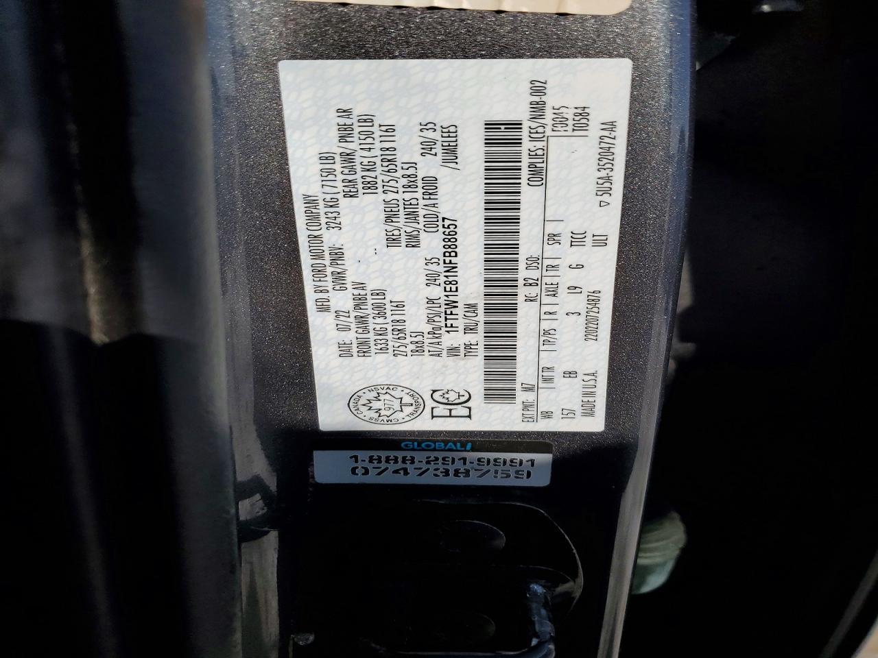 2022 Ford F150 Supercrew