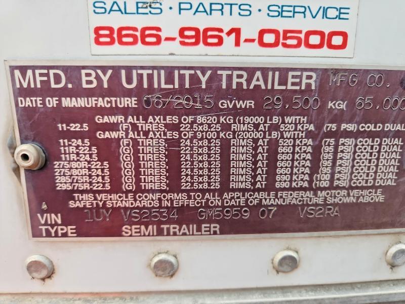2016 Utility Vs2ra Refrigerated van Trailer