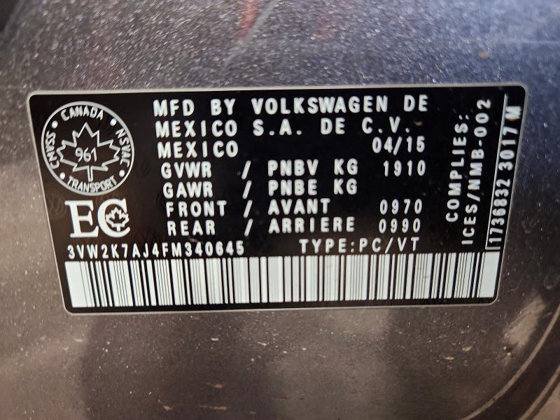 2015 Volkswagen Jetta Base