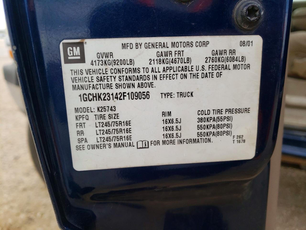 2002 Chevrolet Silverado K2500 Heavy Duty