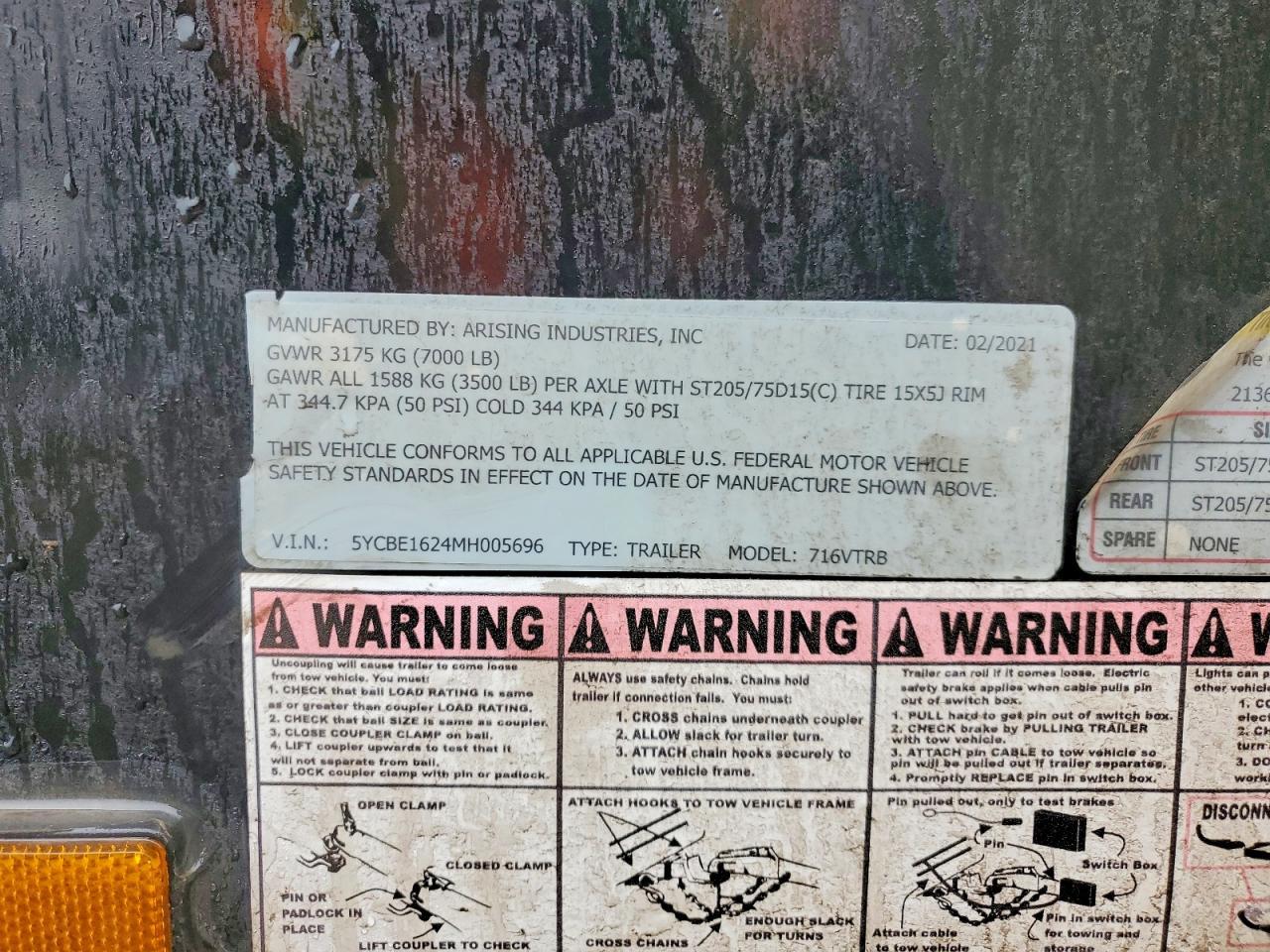 2021 Arising Industries 716VTRB Enclosed Cargo Trailer