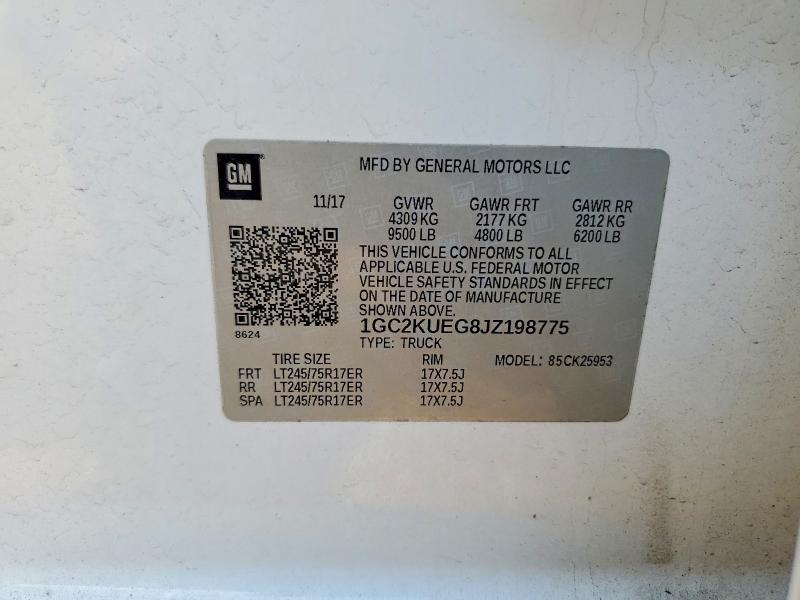 2018 Chevrolet Silverado 2500 Utility / Service Truck