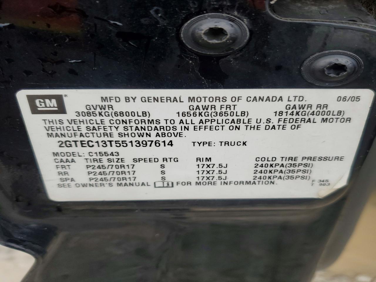 2005 GMC New Sierra C1500