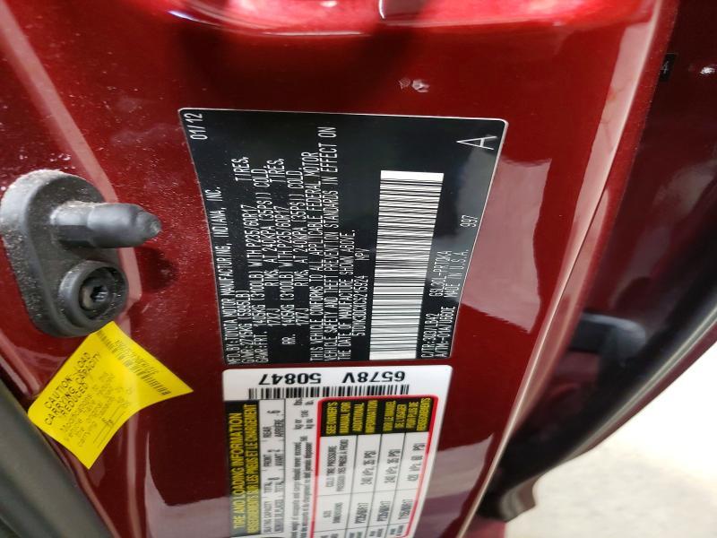 2012 Toyota Sienna xle 8-passenger