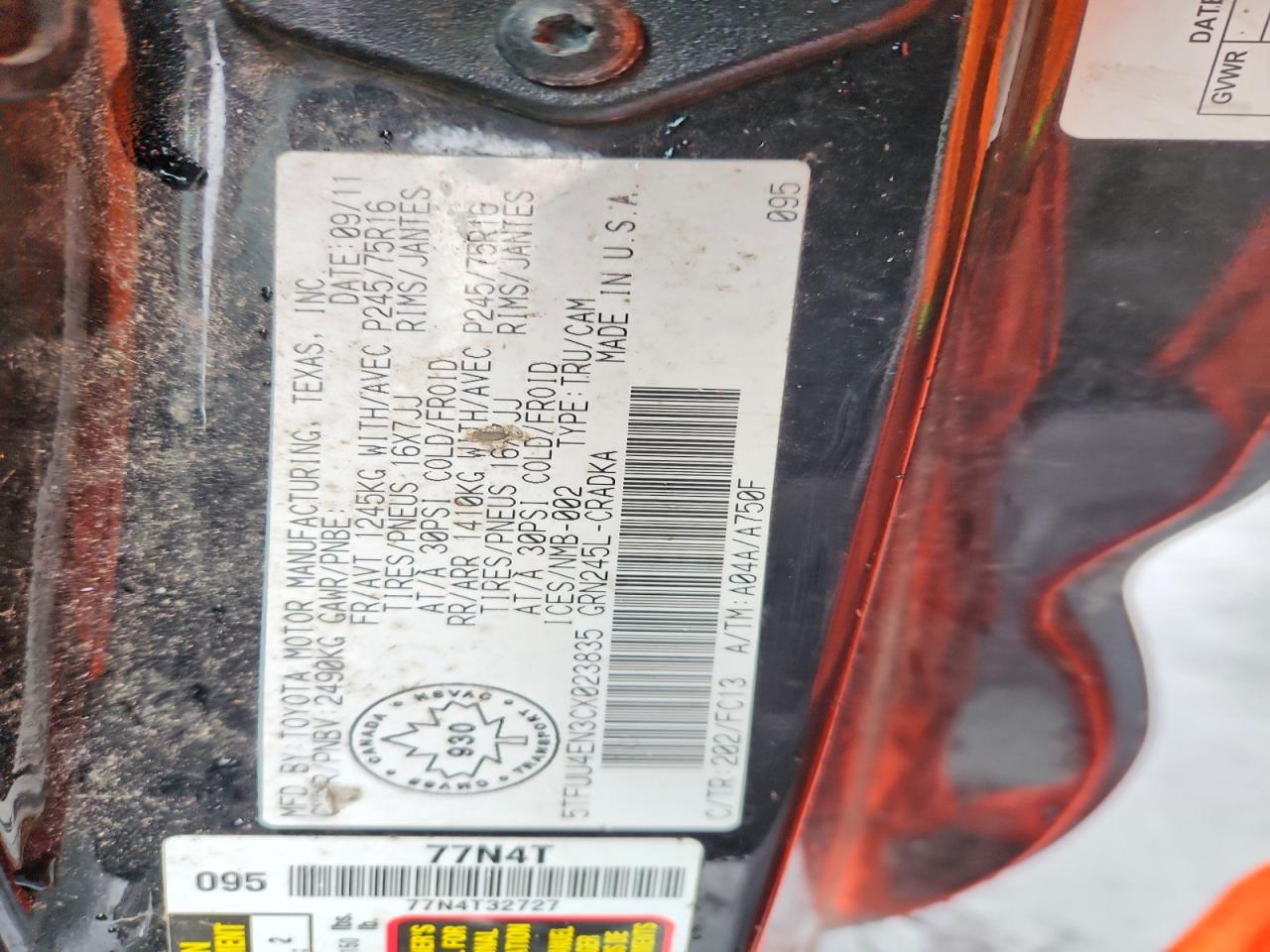 2012 Toyota Tacoma V6