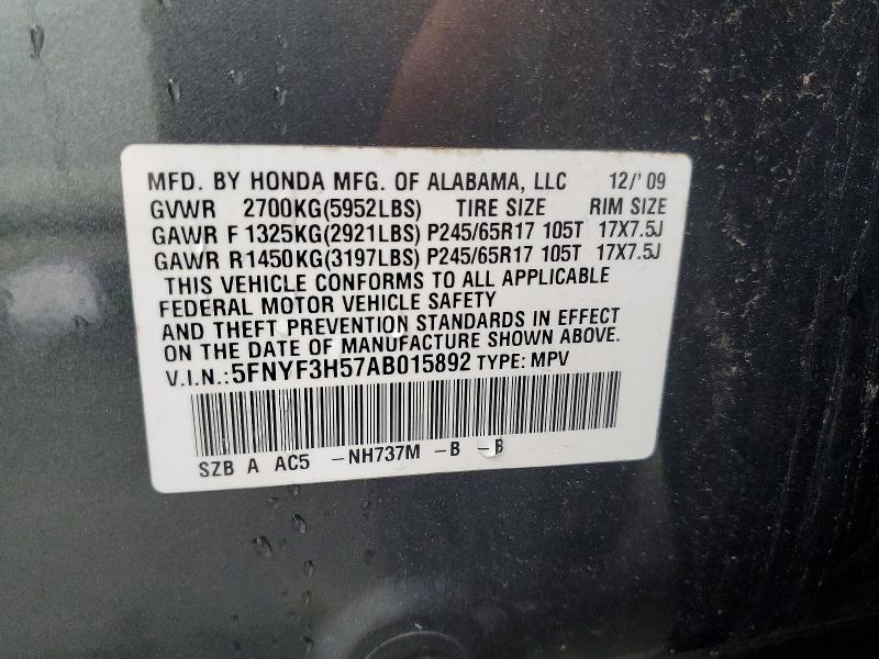 2010 Honda Pilot exl