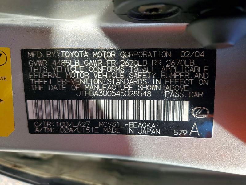 2004 Lexus Es 330 Base