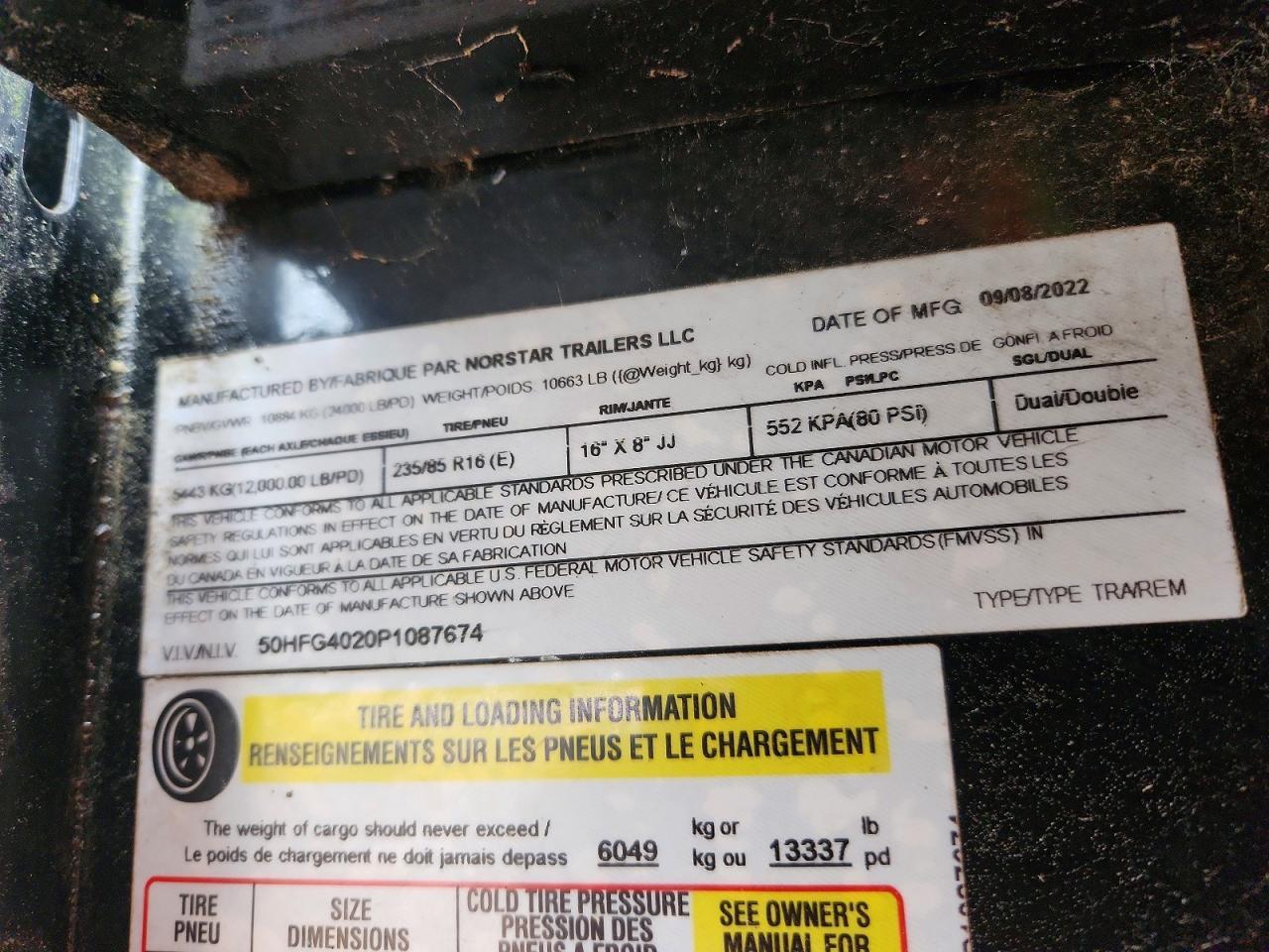 2023 Norstar Trailers 2023 Norstar Equipment Trailer