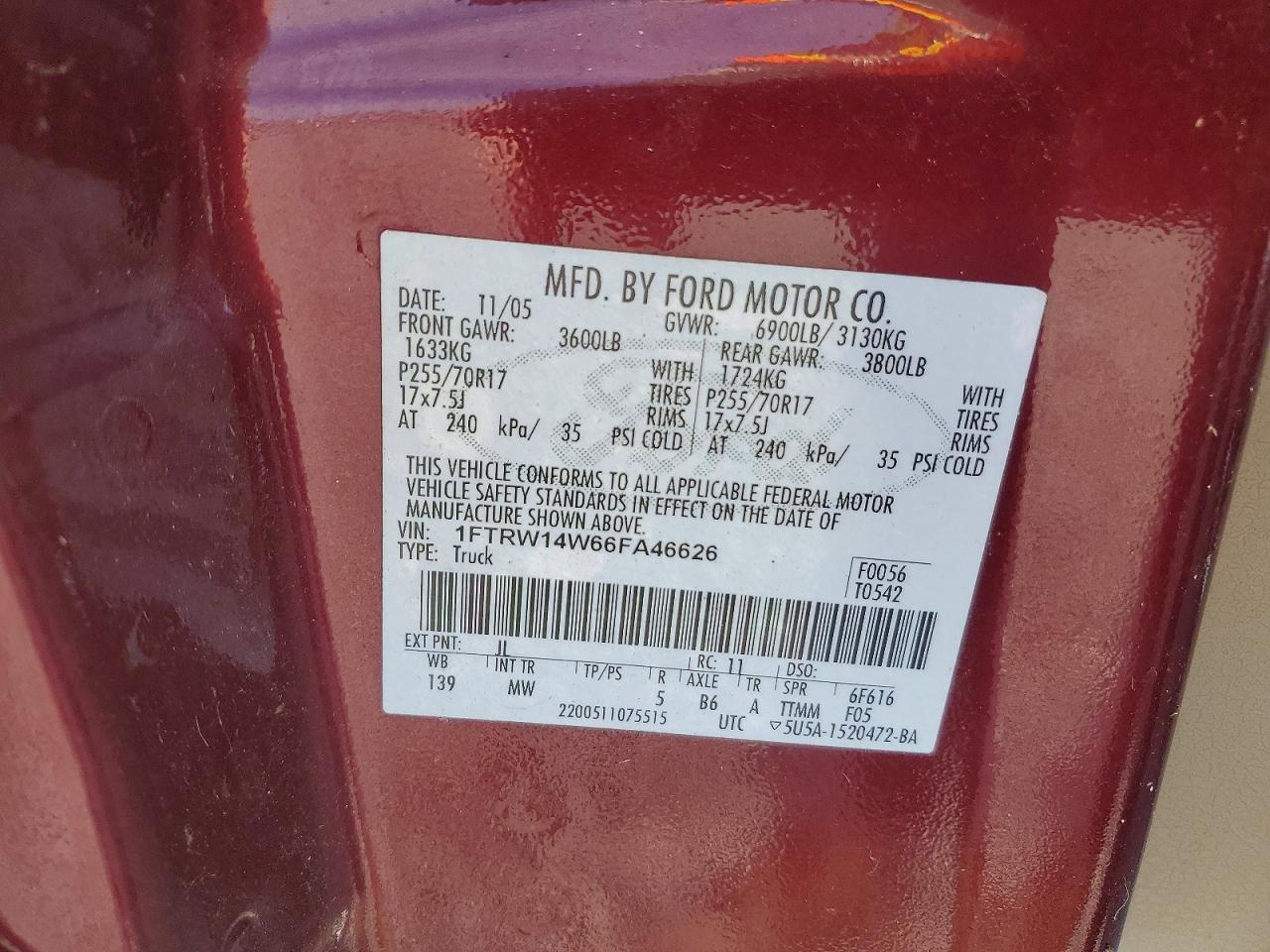 2006 Ford F150 Supercrew