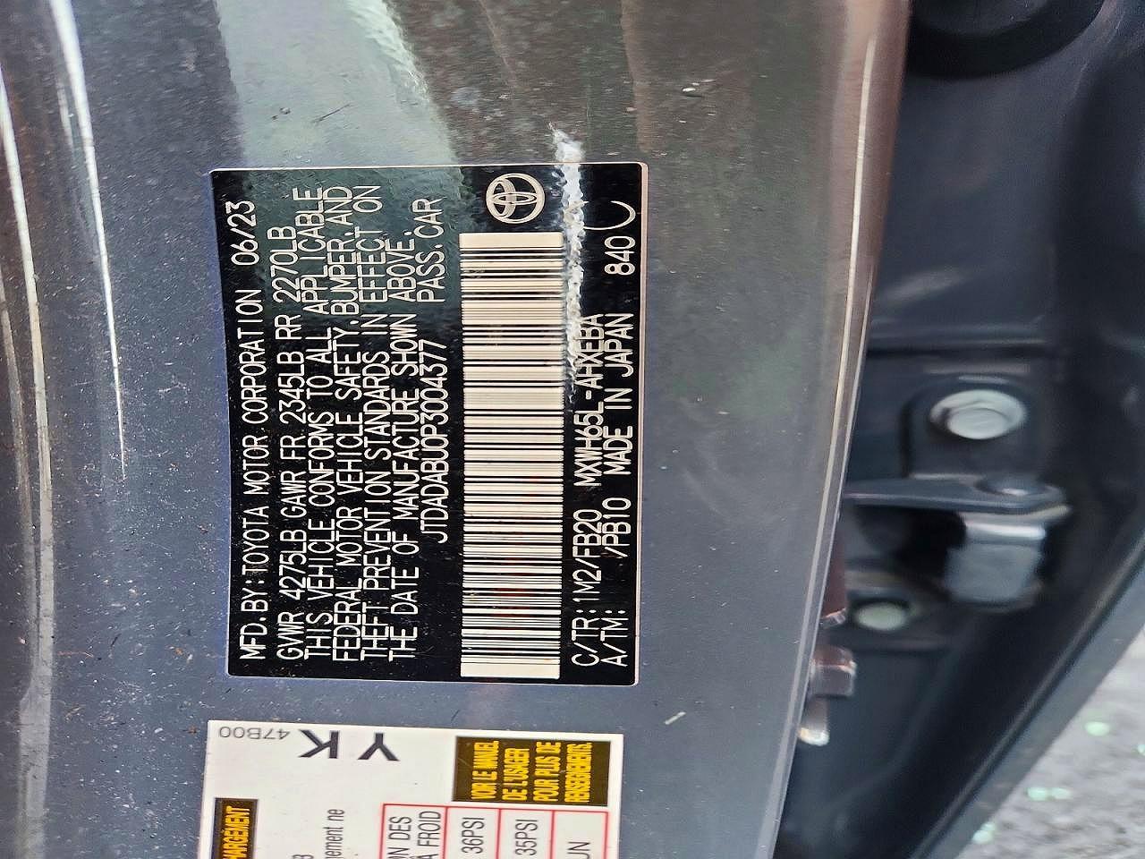 2023 Toyota Prius le