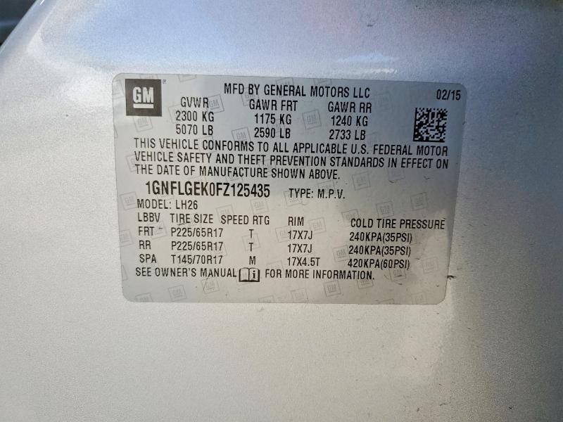 2015 Chevrolet Equinox lt