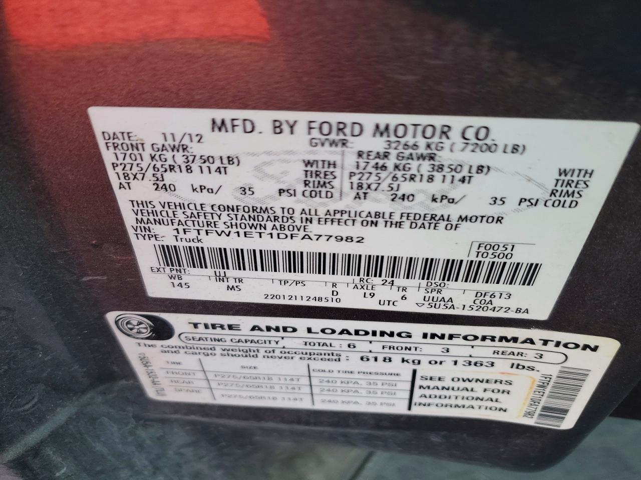 2013 Ford F150 Supercrew