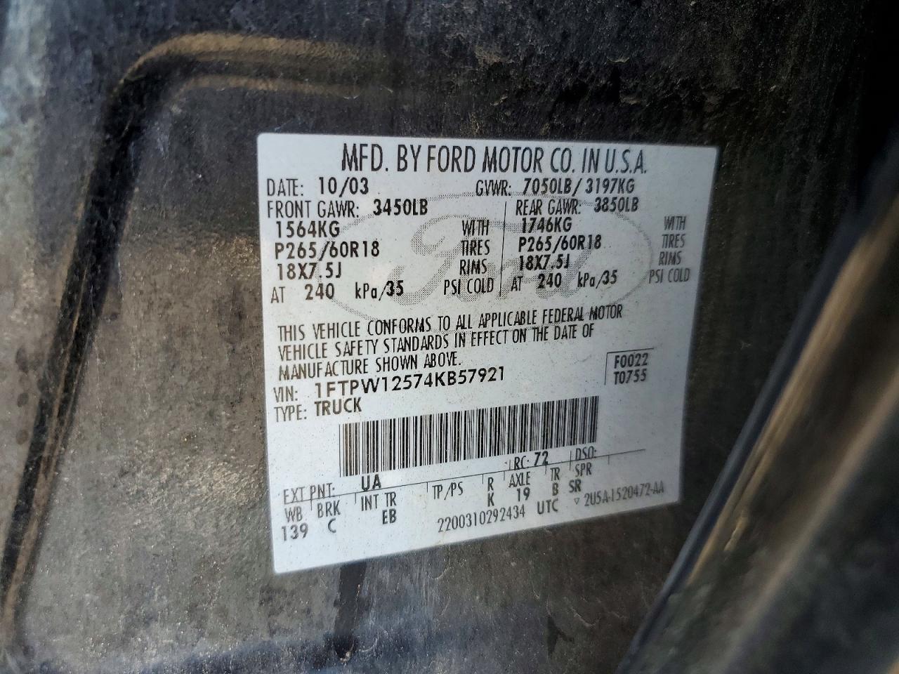 2004 Ford F150 Supercrew