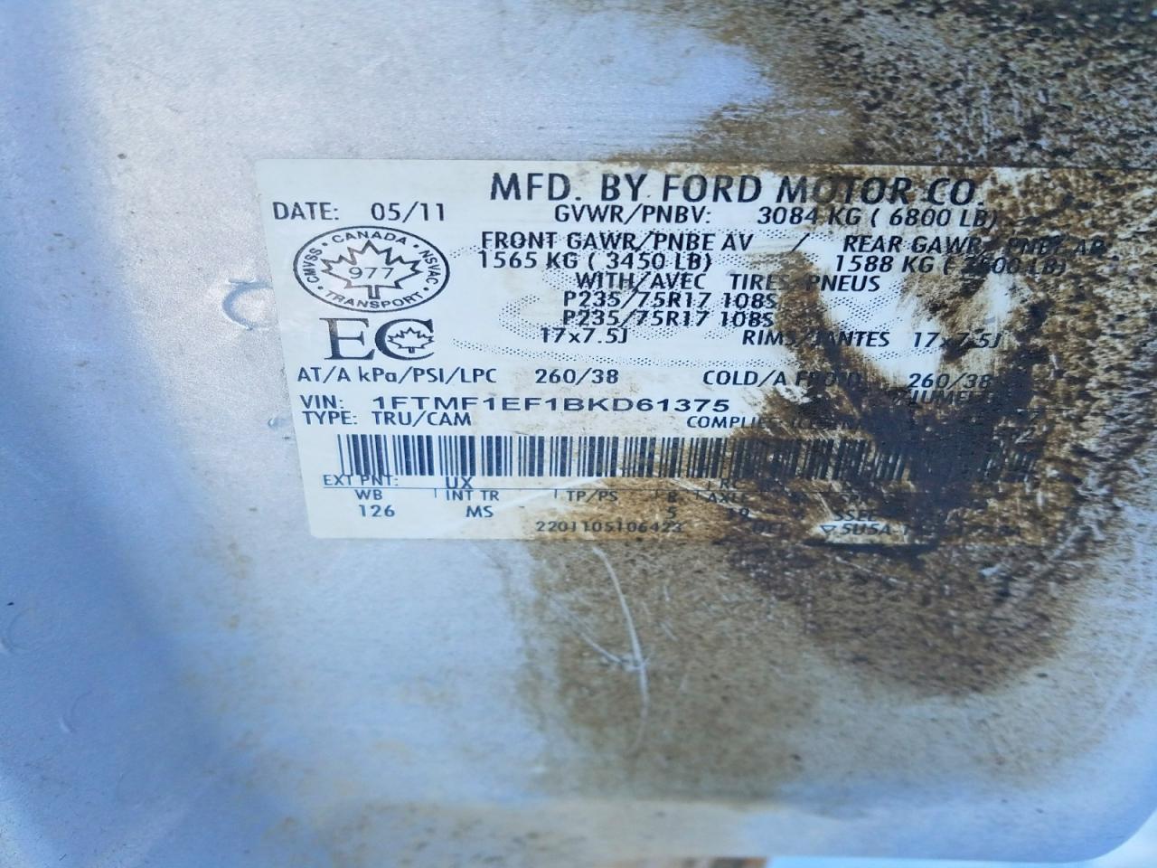 2011 Ford F150