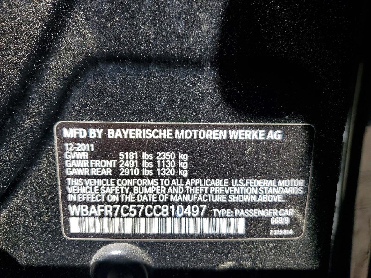 2012 BMW 535 i