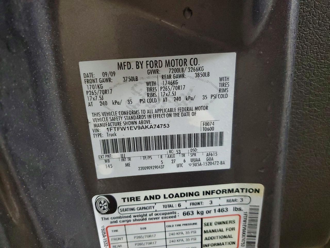 2010 Ford F150 Supercrew