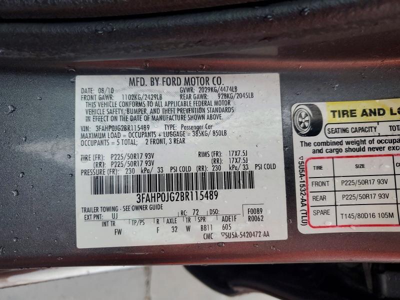 2011 Ford Fusion sel