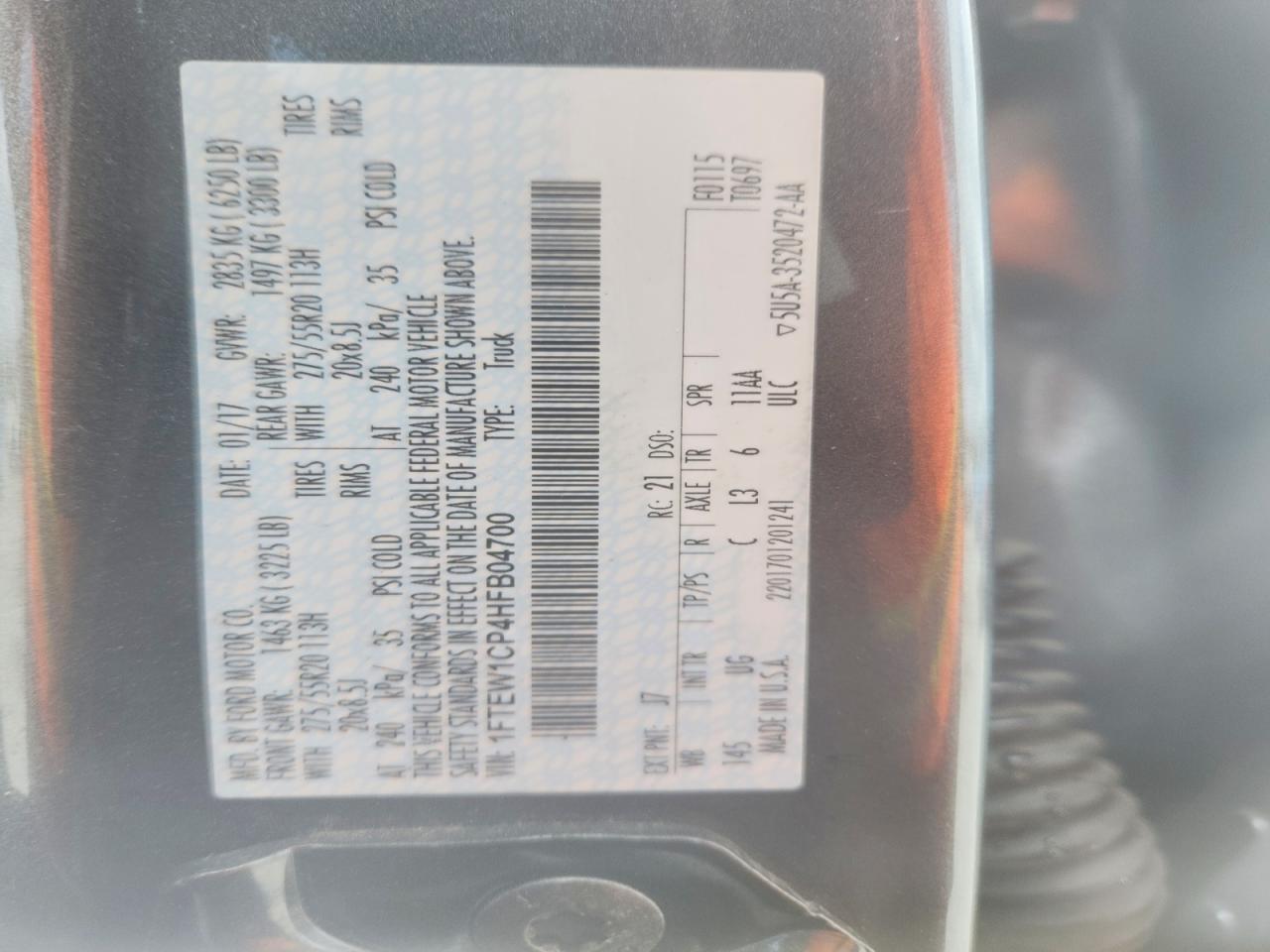 2017 Ford F150 Supercrew