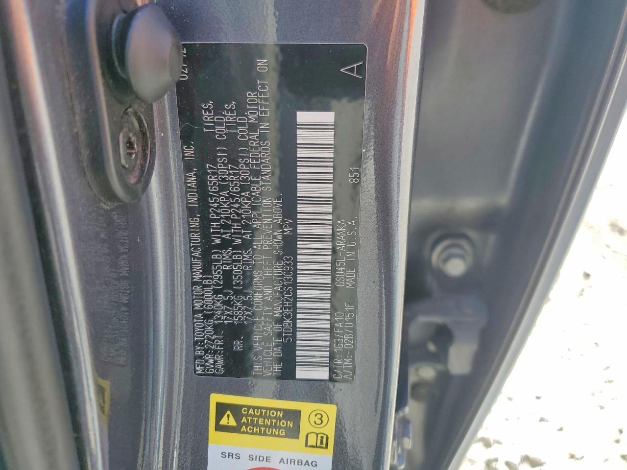 2012 Toyota Highlander Base