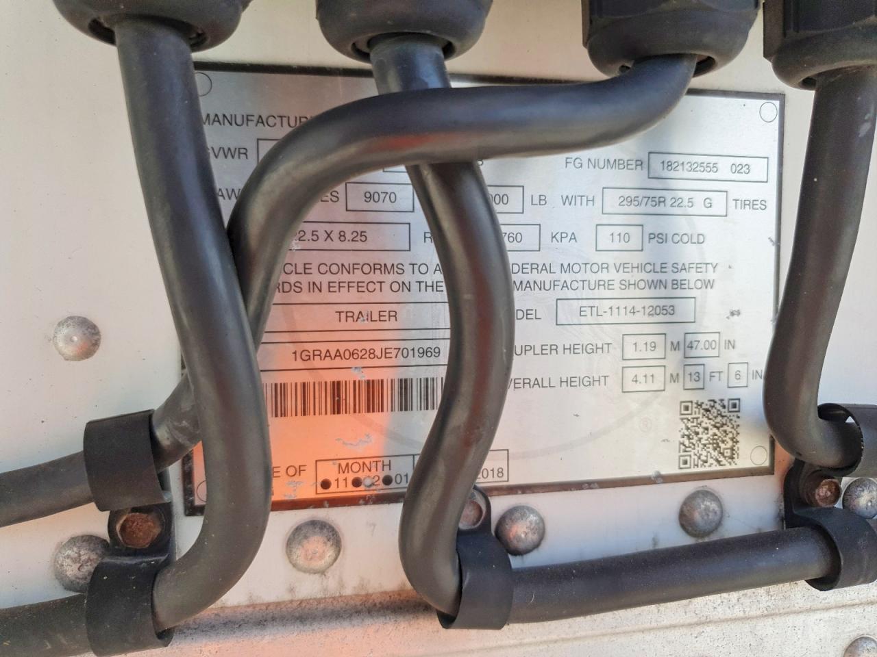 2018 Great Dane 2018 Great Dane ETL-1114-12053 Refrigerated Van TR